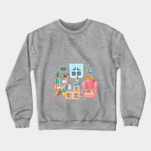 Welcome to the Cat House Crewneck Sweatshirt